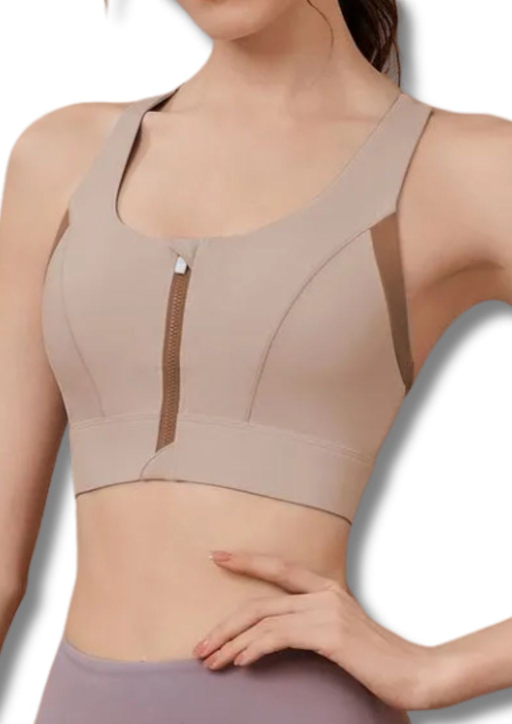 Zip-Front Sports Bra