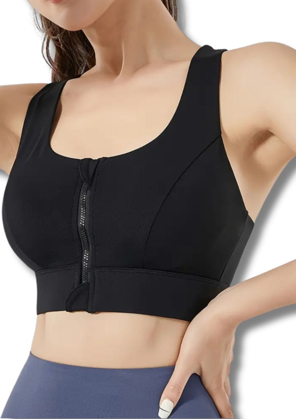 Zip-Front Sports Bra